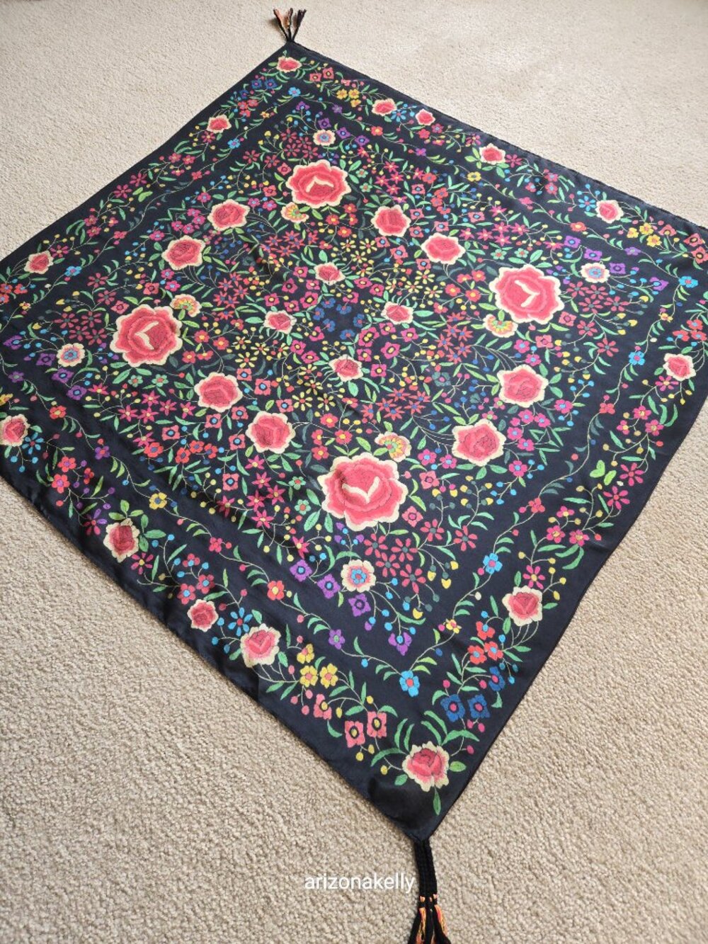 Johnny Was Silk Scarf #19 - Picture 5 of 7